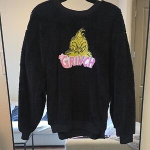 The Grinch Black Fluffy Fleece Sweater Size M